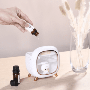 Charming essential oil diffuser with cute duck figure, perfect for aromatherapy and relaxation.