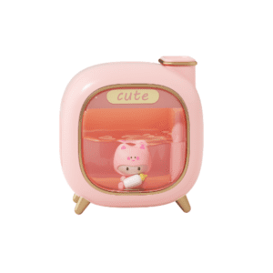 Charming pink pig display case, perfect for cute home decor and delightful gifts.