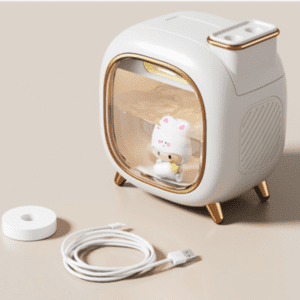 Charming humidifier with a cute bunny figure, perfect for modern home decor and gifts.