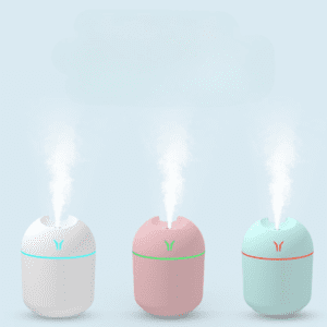 Modern pastel essential oil diffusers for a calming and stylish aromatherapy experience.