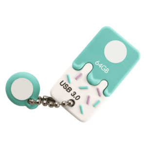 Colorful ice cream USB flash drive 64GB, a fun and functional tech accessory.