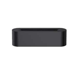 Sleek minimalist black storage planter for modern decor and organization in home or office.