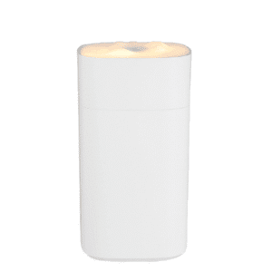 Sleek white LED candle adds elegant ambiance to modern home decor.