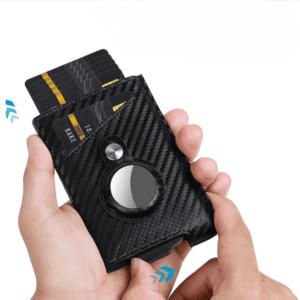 Sleek carbon fiber wallet with premium card storage, perfect for stylish everyday use.