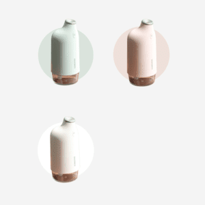 Stylish modern water bottles in mint green, blush pink, and white for elegant hydration solutions.