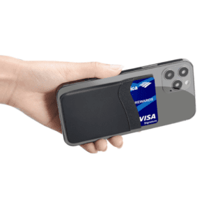 Modern smartphone with sleek cardholder, showcasing convenience and style for everyday use.