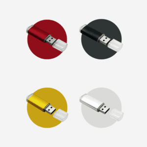 Vibrant collection of stylish USB flash drives in various colors for corporate gifts.