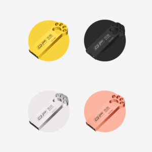 Colorful USB flash drives with paw print designs, perfect corporate gifts for pet lovers.