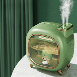 Retro frog humidifier adds charm and style, perfect for cozy home decor and relaxation.