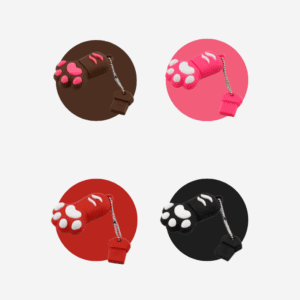 Colorful paw-shaped flash drives with keychains for playful and functional tech accessories.